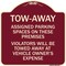Signmission Tow Zone Assigned Parking Spaces on These Premises Violators Will Be Towed Away at Ve, BU-1818-22797 A-DES-BU-1818-22797 - alternate 1